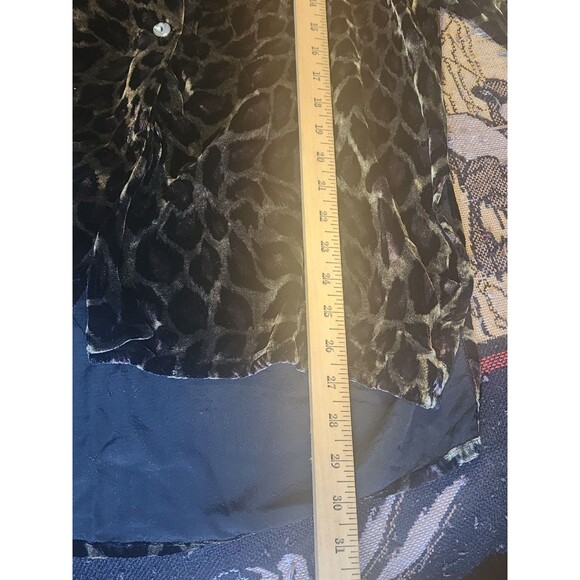 Denim & Co Women Blazer Jacket Leopard Rayon Size M - Picture 4 of 6